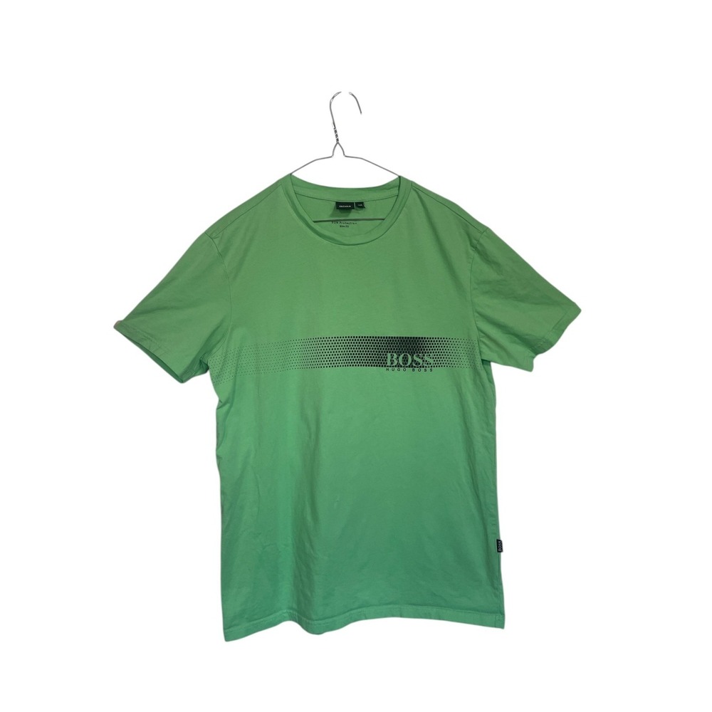 Hugo‎ Boss T-Shirt Mens XXL Green Good Slim Fit Sun Protection Graphic Logo Tee